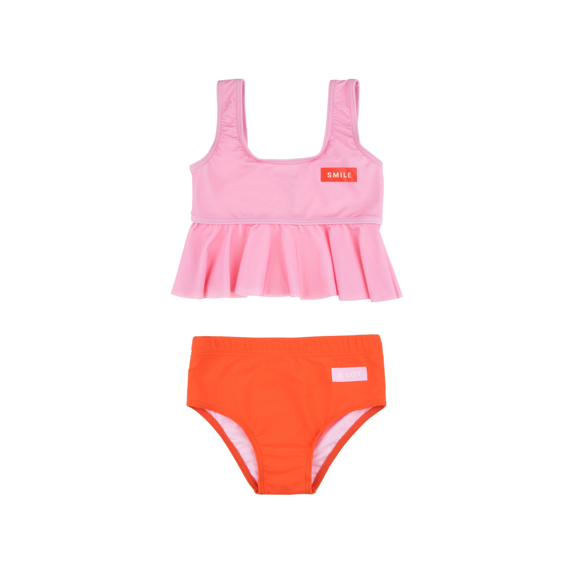 Girls Pink & Red Swimsuit