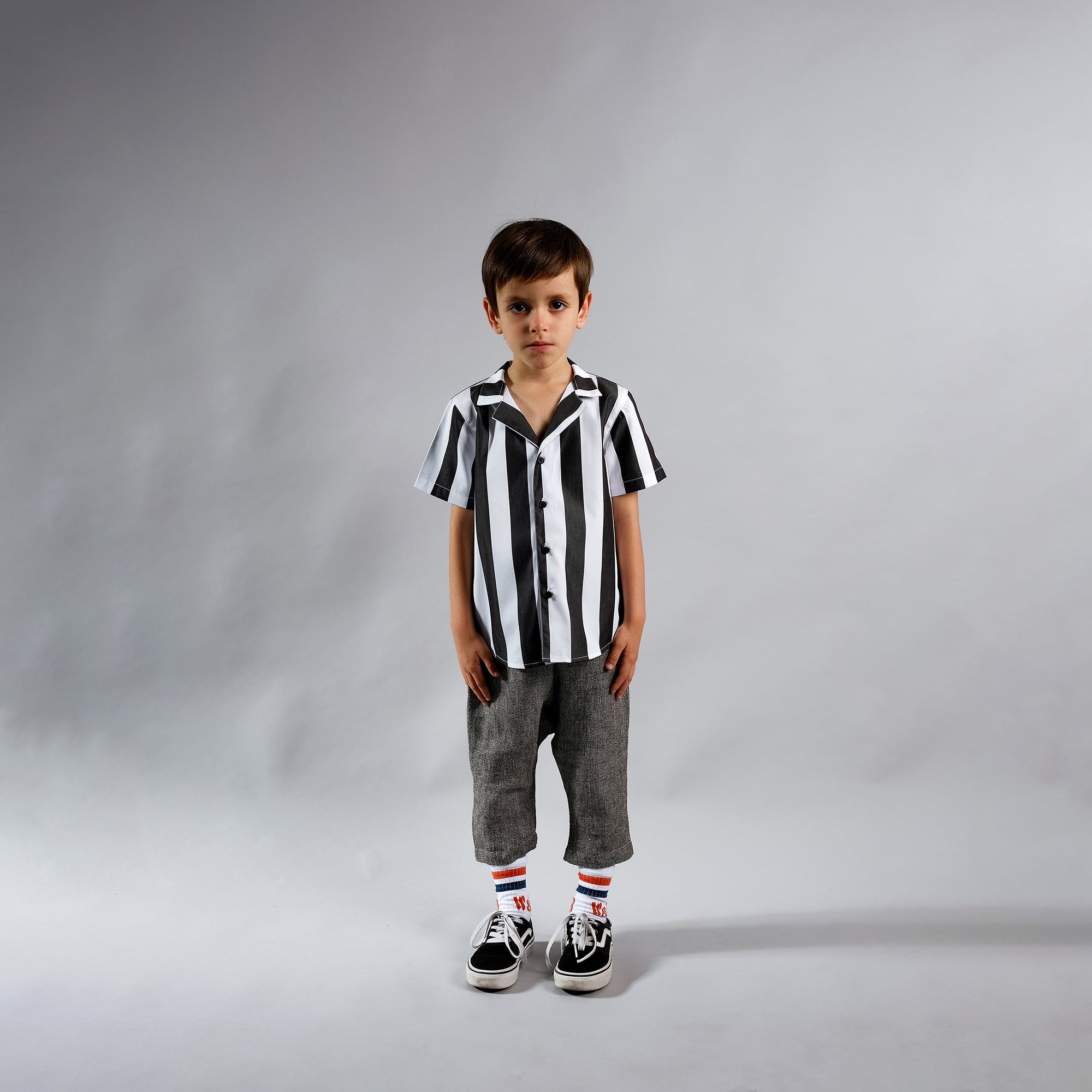 Girls Black Linen Trousers