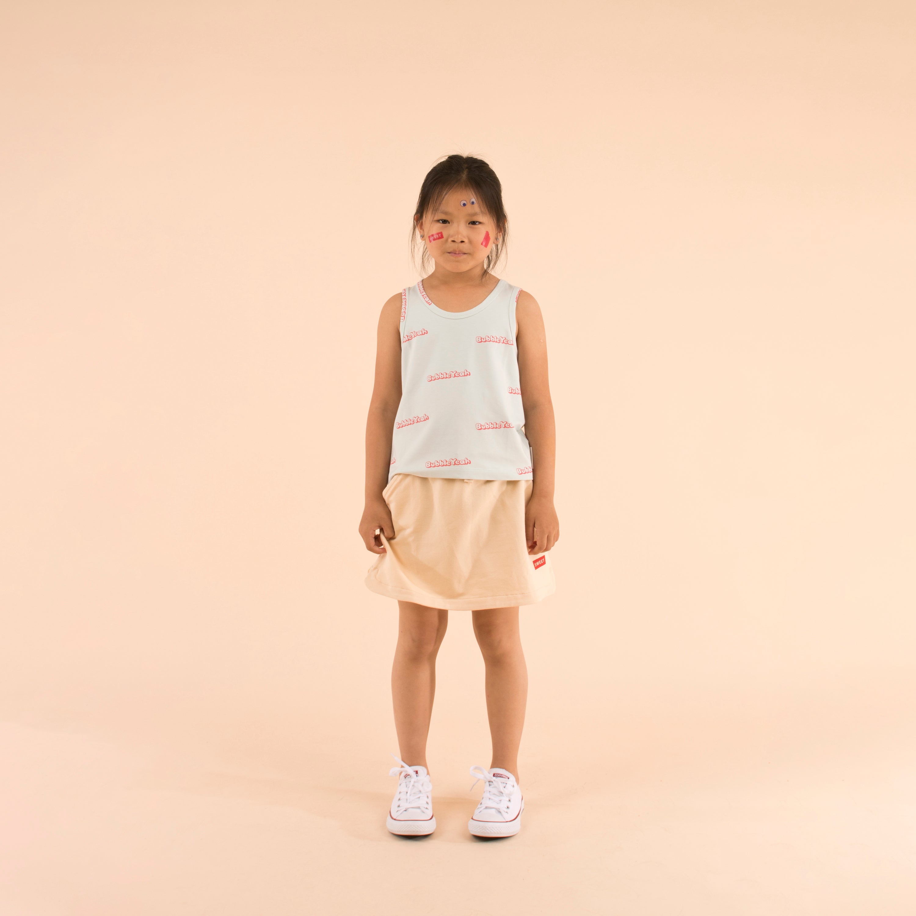 Girls Cream Pima Cotton Shorts