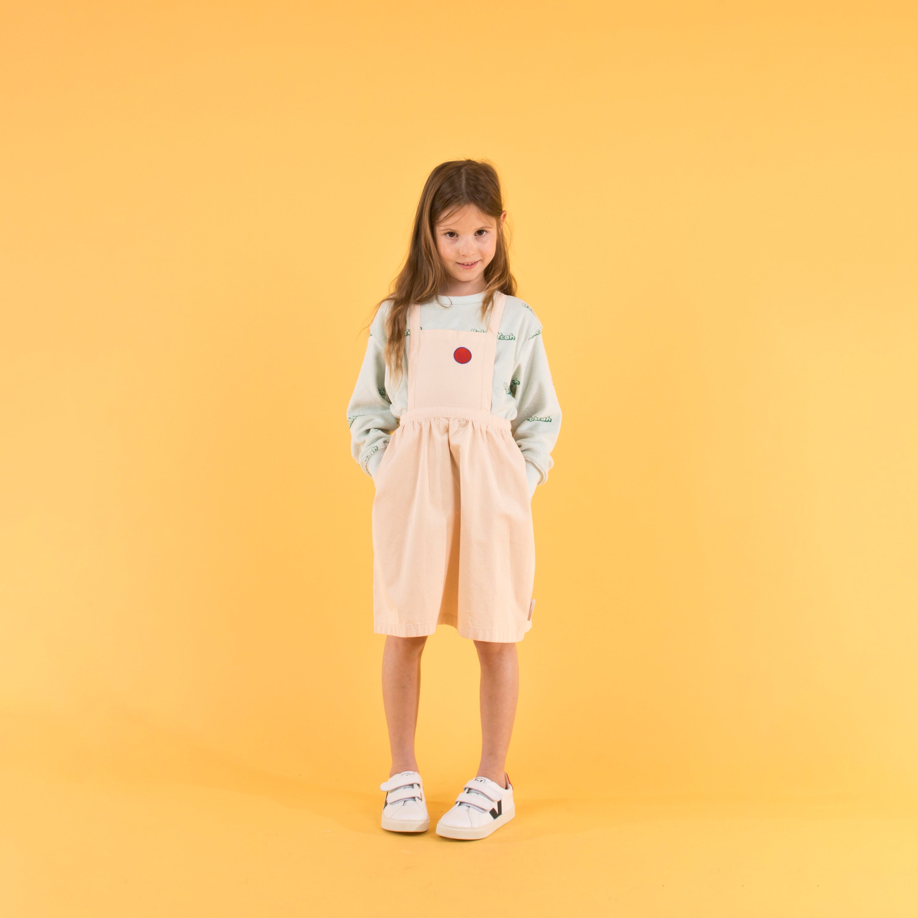 Girls Cream Cotton Dress