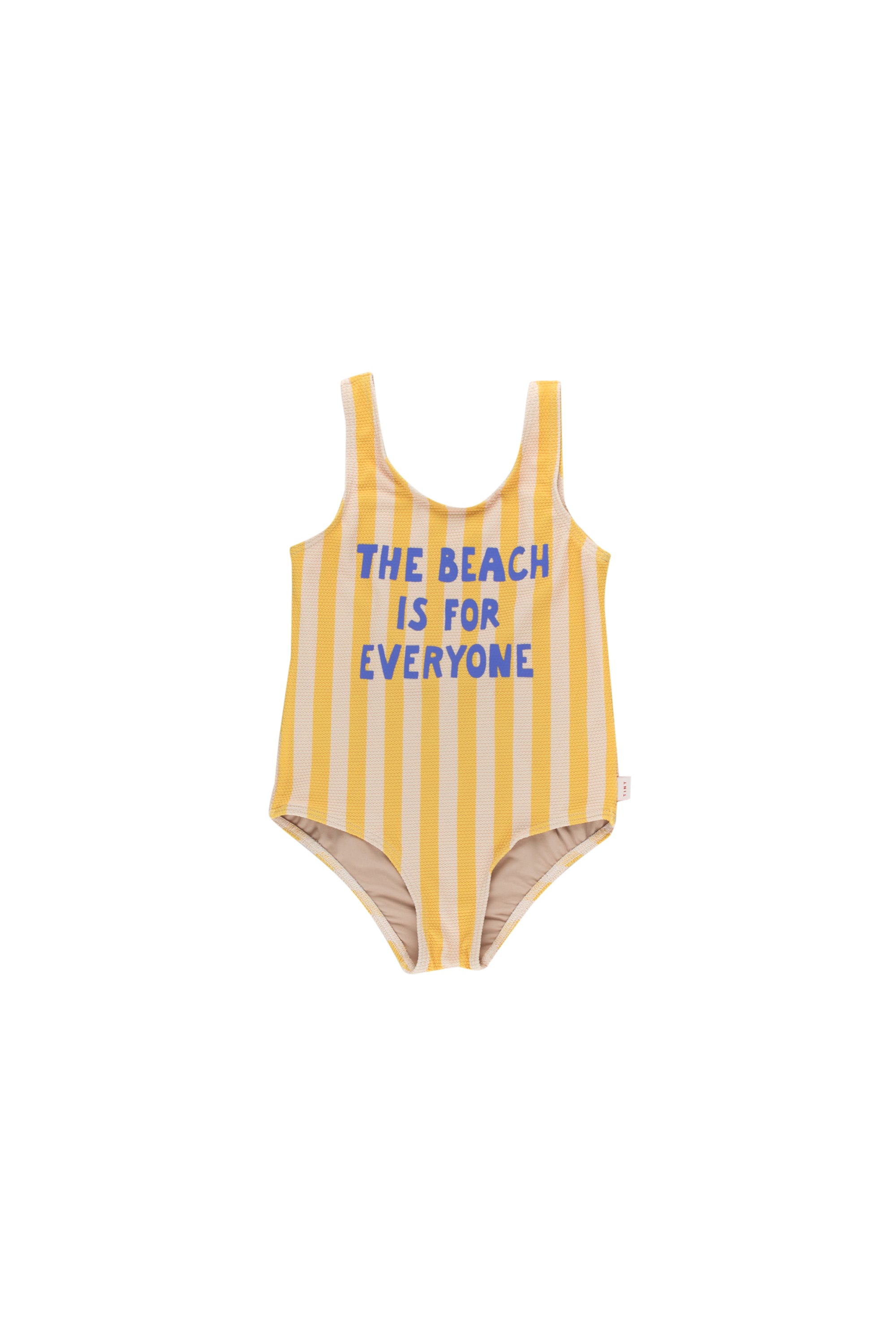 Girls Yellow Logo Swimsuit