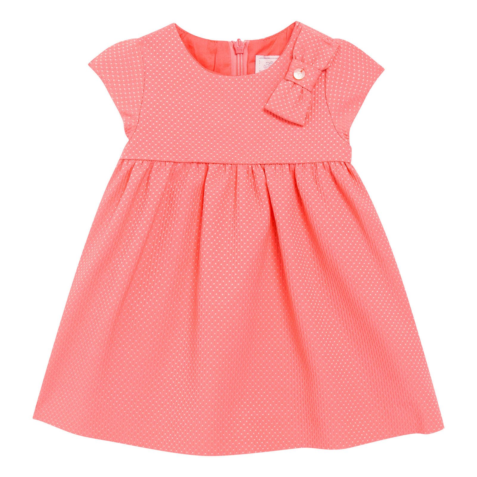 Baby Girls Light Red Knitted Bow Trims Dress - CÉMAROSE | Children's Fashion Store