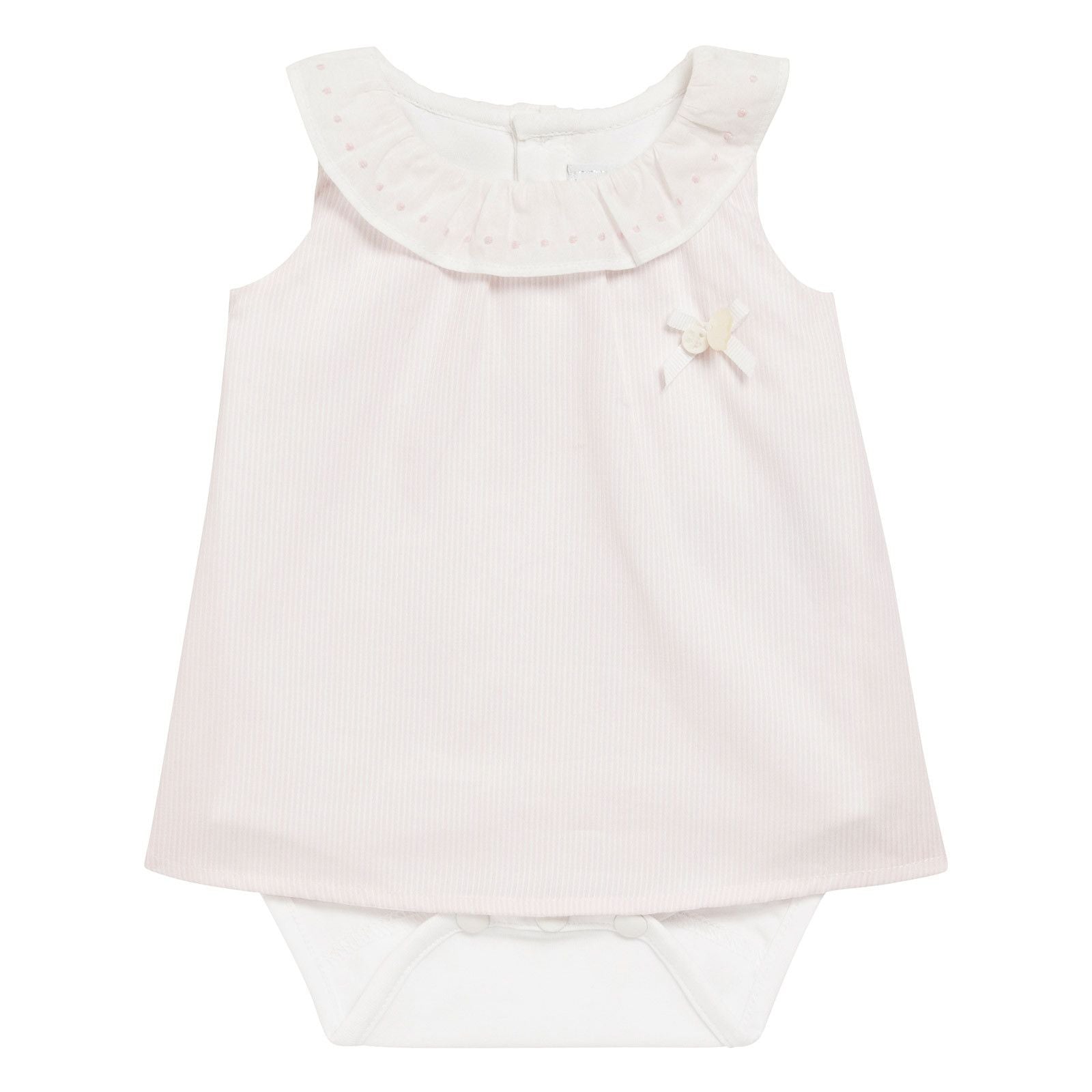 Baby Girls Light Pink Cotton Bow Trims Dress - CÉMAROSE | Children's Fashion Store