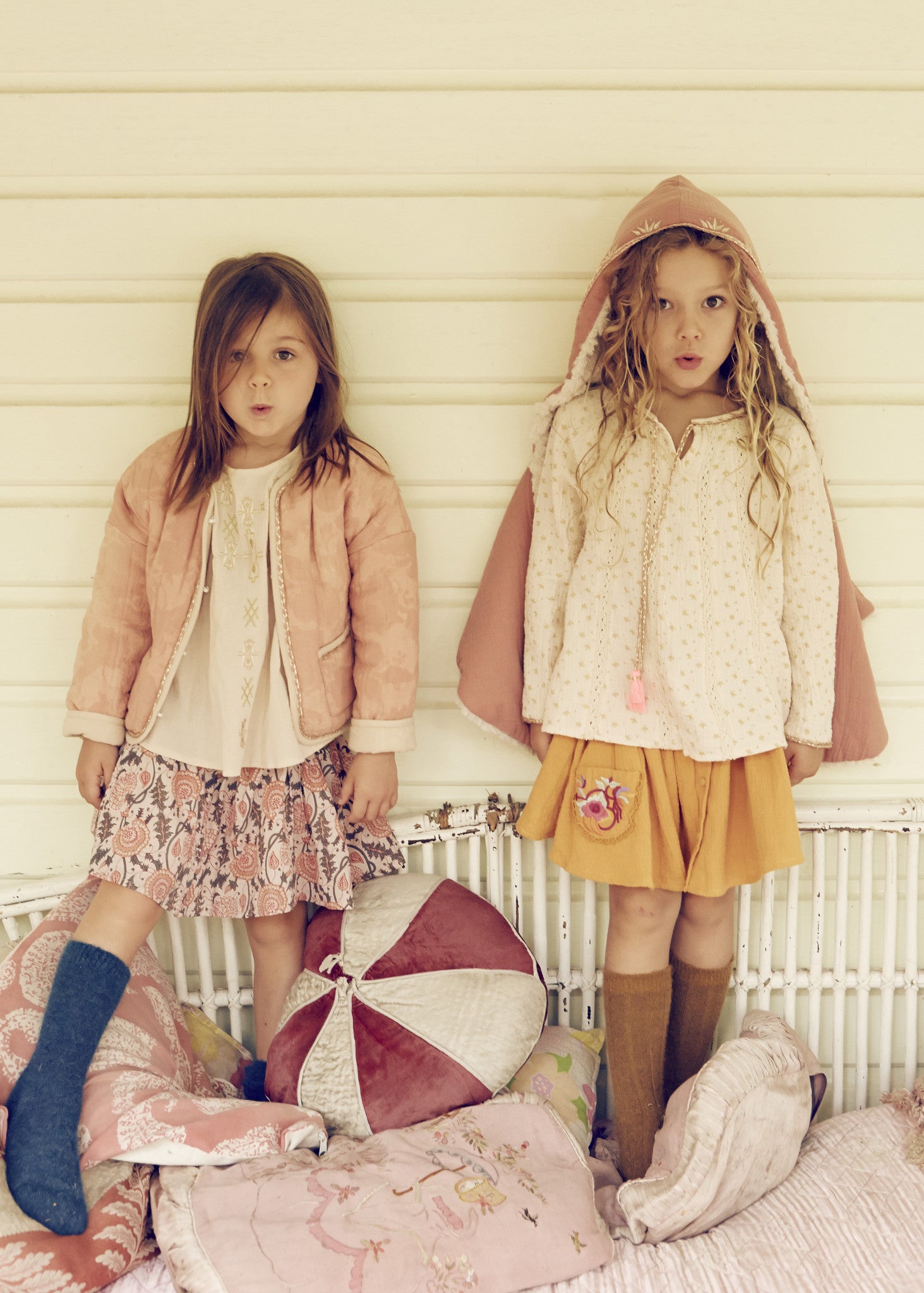 Girls Beige Embroidered Trims Cotton 'Katia' Blouse - CÉMAROSE | Children's Fashion Store - 2