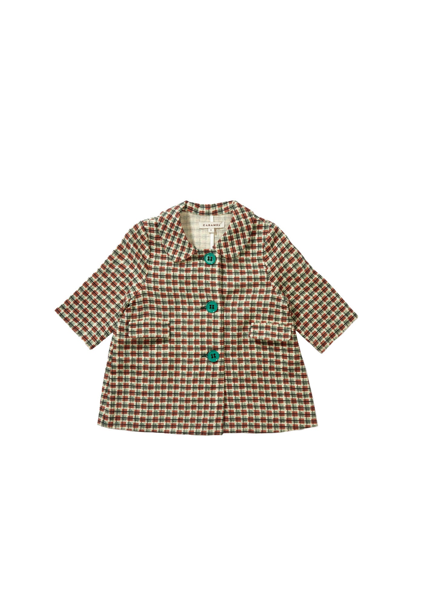 Baby Green Checked Coat