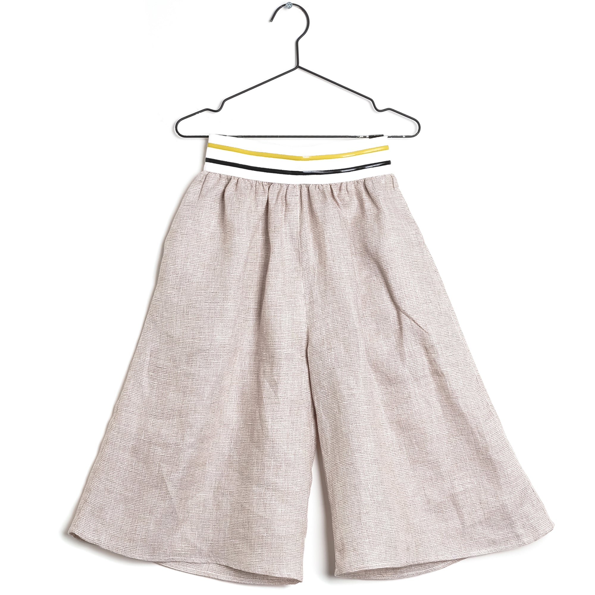 Girls Beige Linen Trousers
