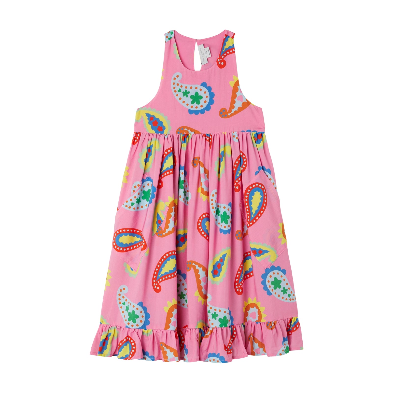 Girls Pink Printed Dress