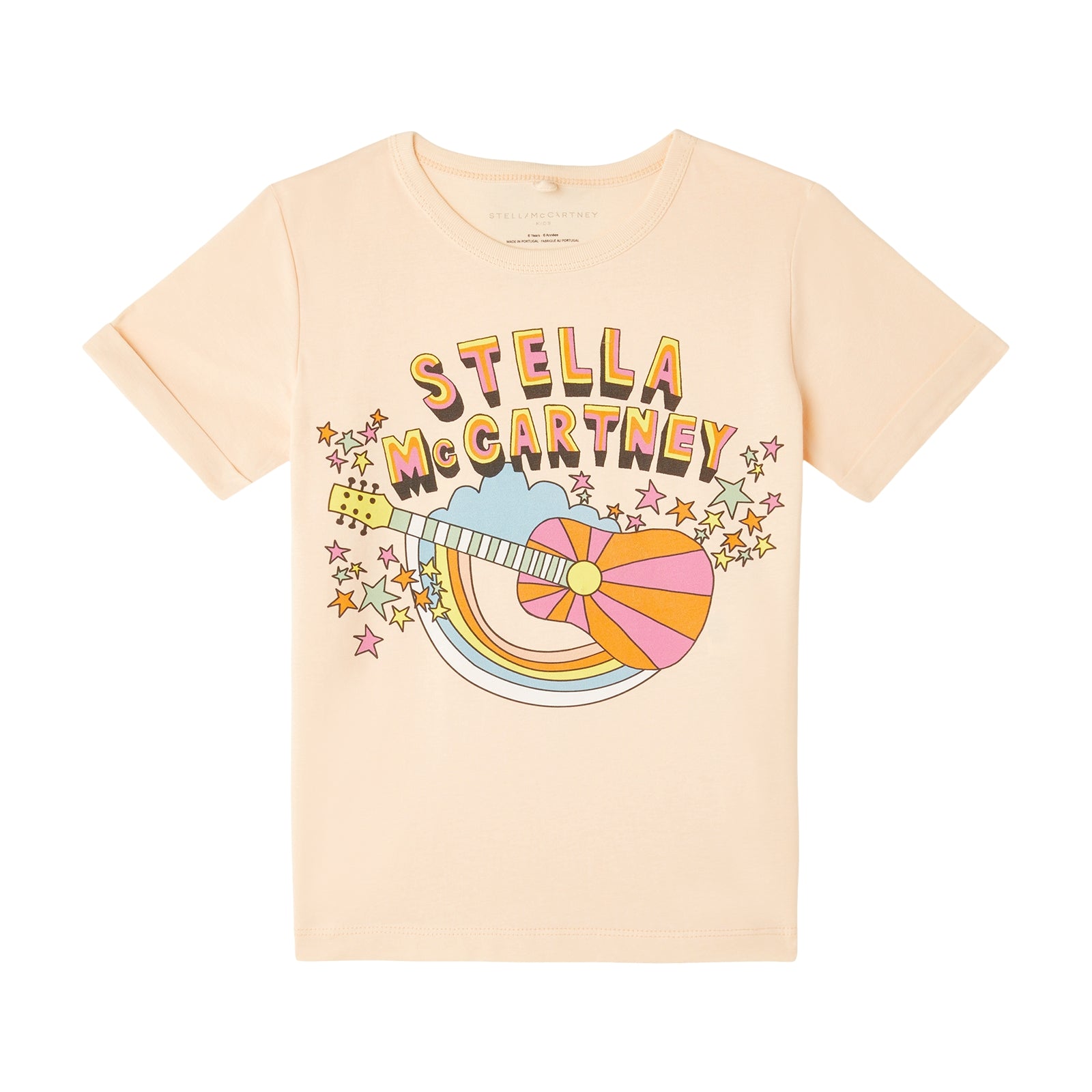 Girls Pink Printed Cotton T-Shirt