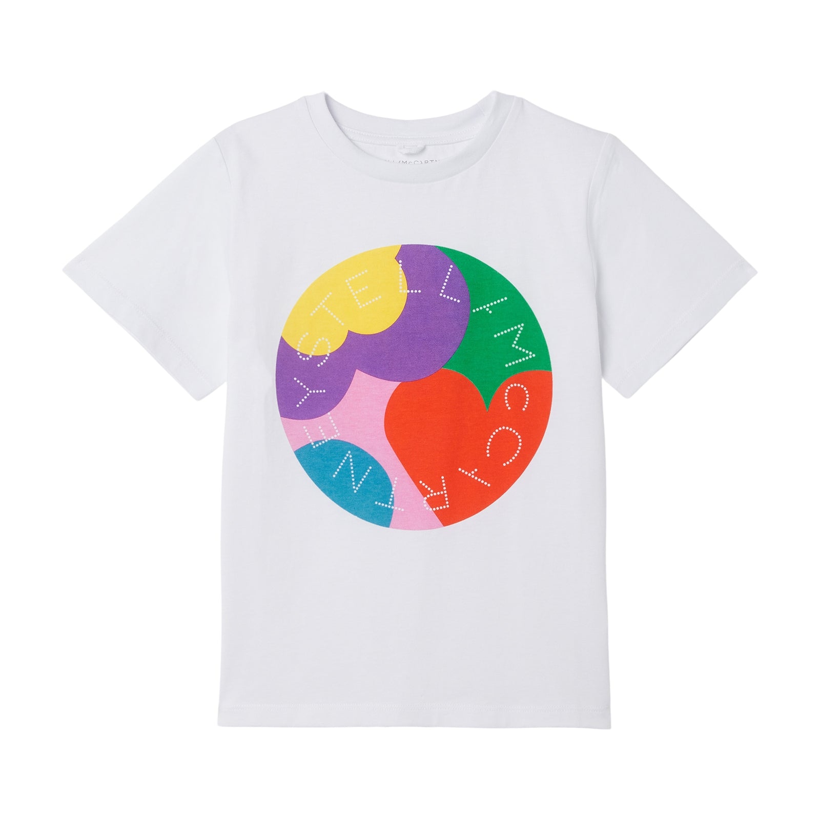Girls White Logo Cotton T-Shirt
