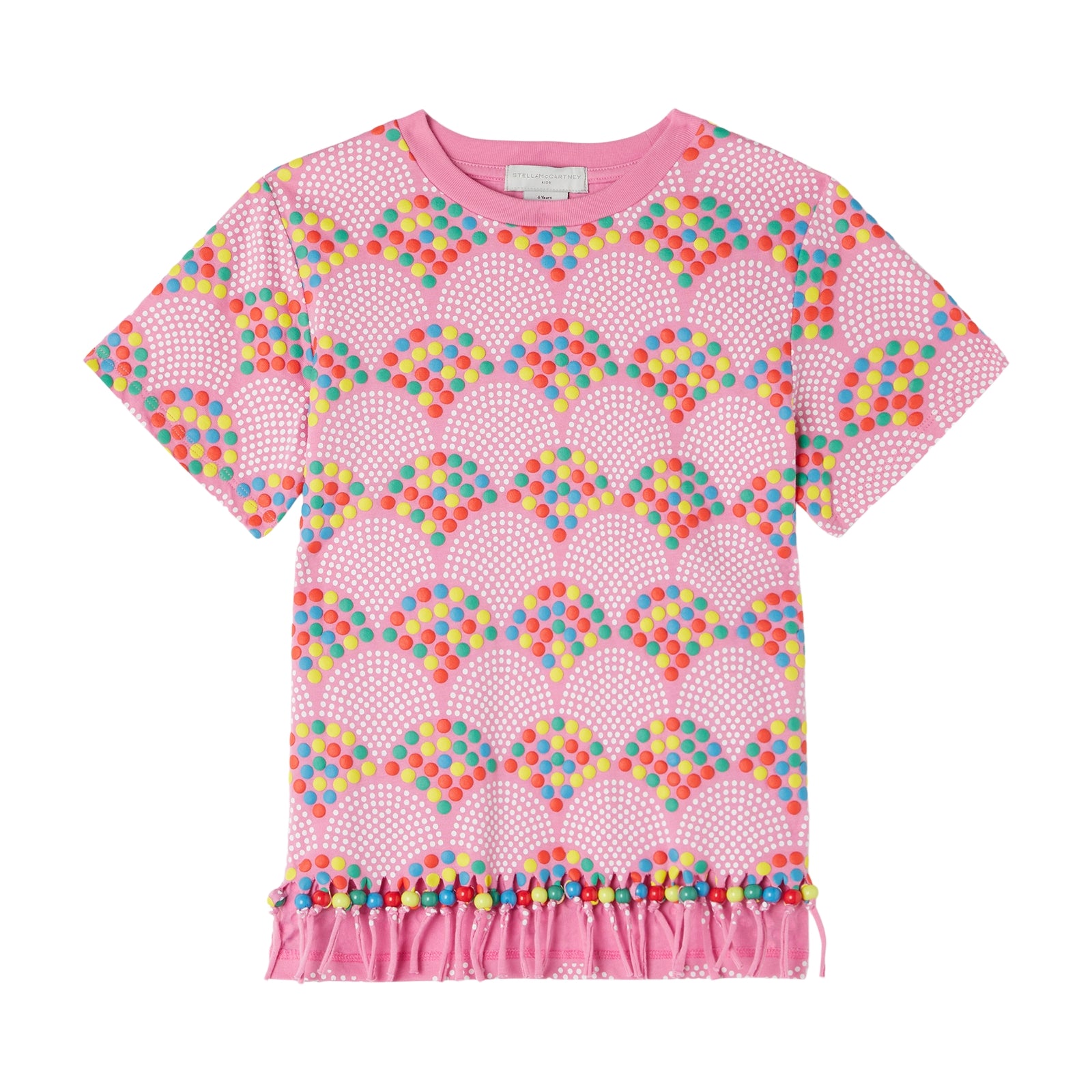 Girls Pink Spots Cotton T-Shirt