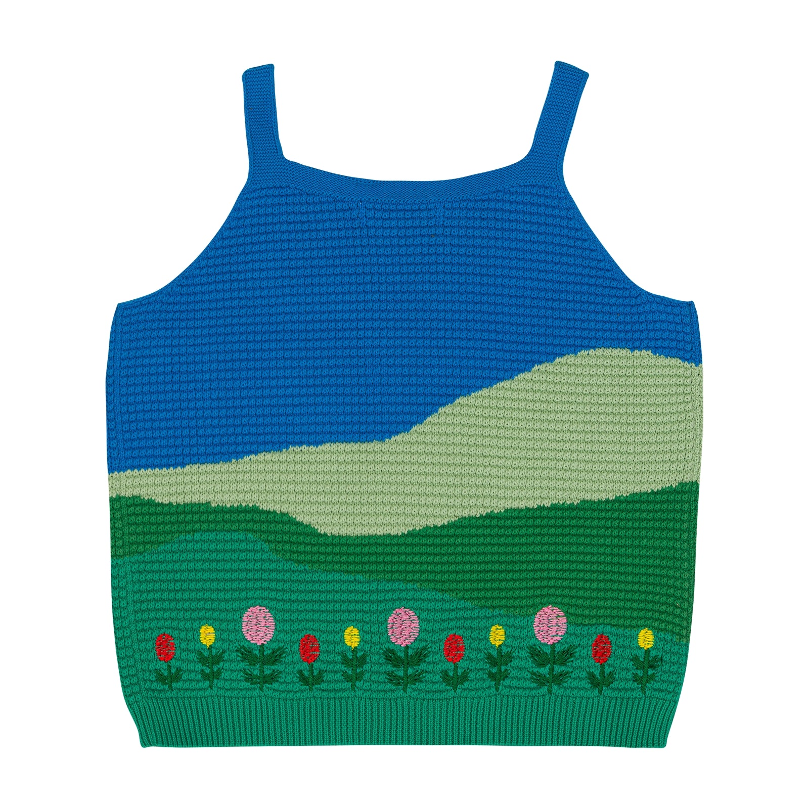 Girls Blue Knit Vest
