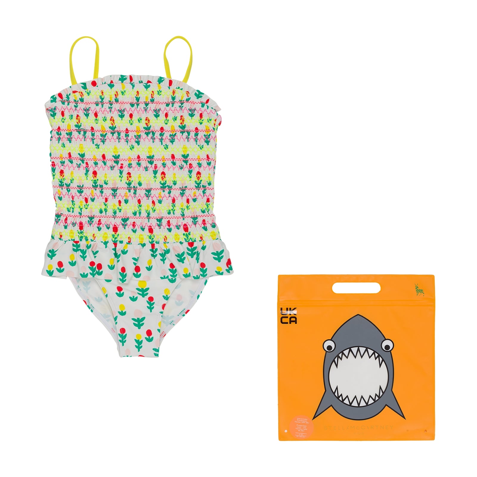 Girls Multicolor Floral Swimsuit