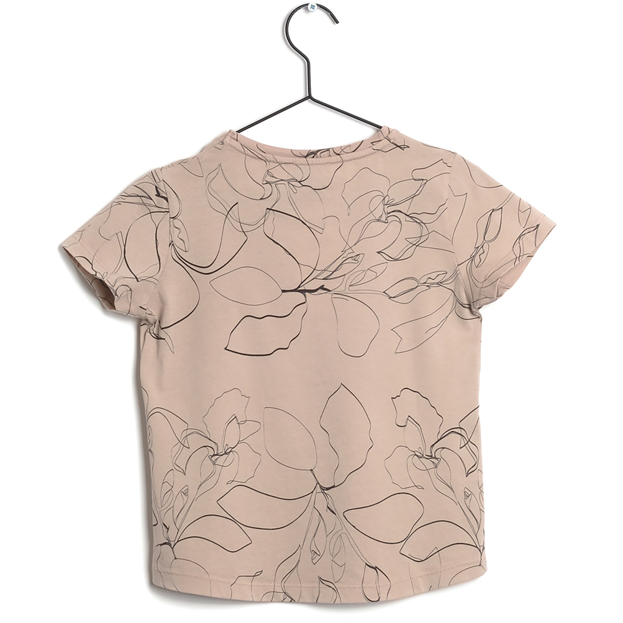Girls Beige Cotton T-shirt