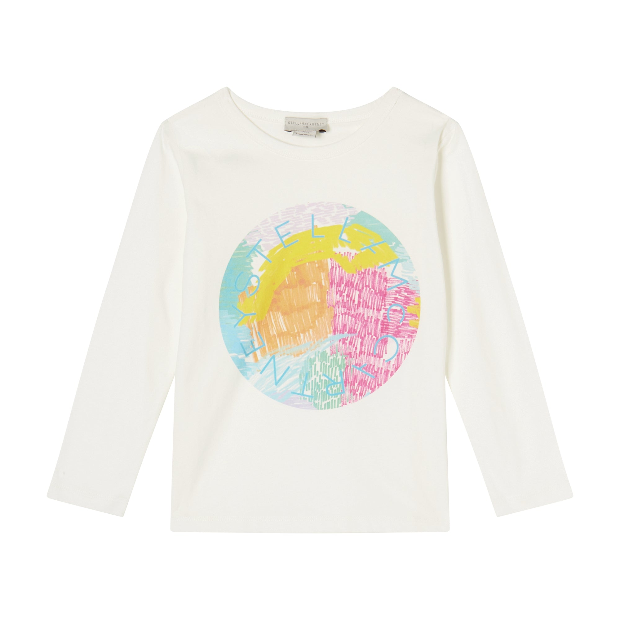 Girls White Logo Cotton T-Shirt