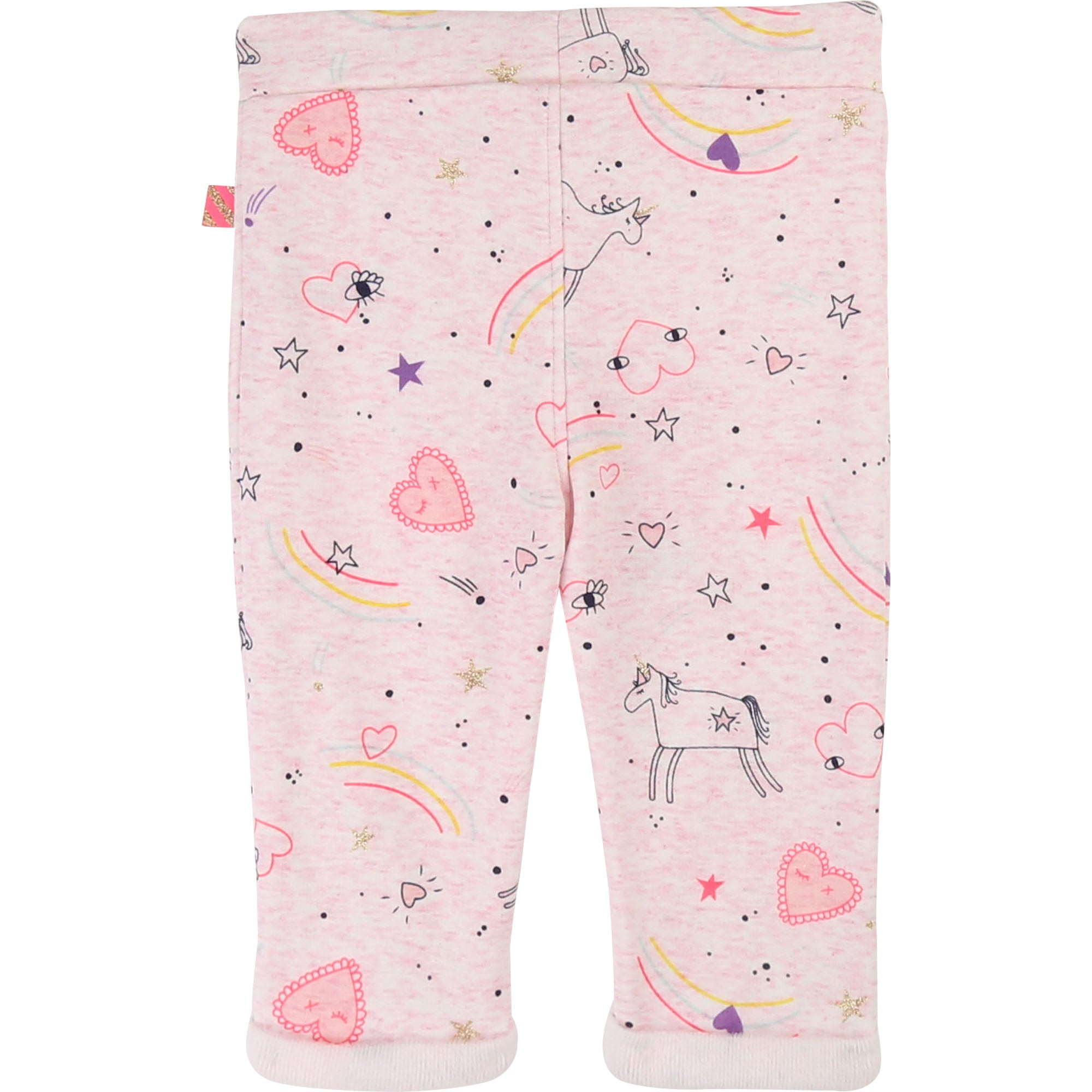 Baby Girls Pink Printed Trousers