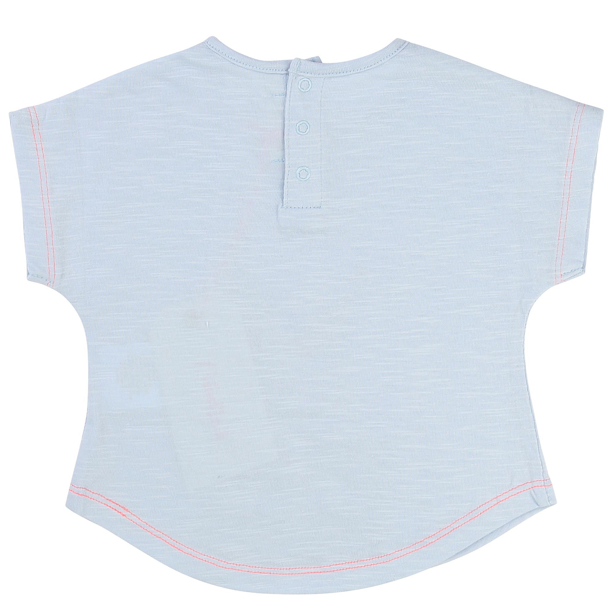 Baby Girls Blue Rabbit Printed T-Shirt