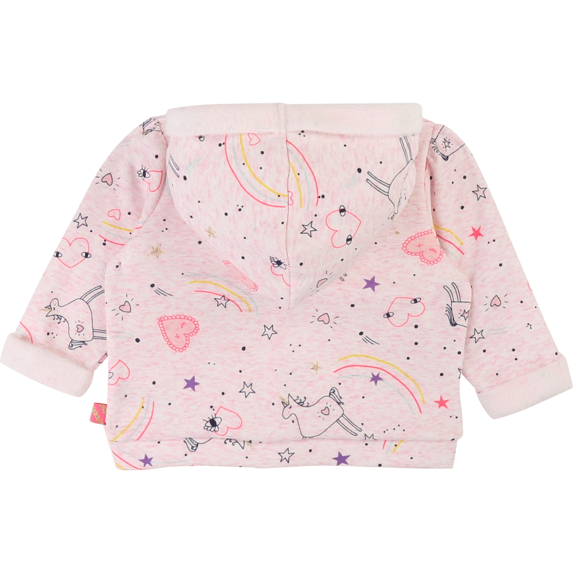 Baby Girls Pink Printed Cardigan