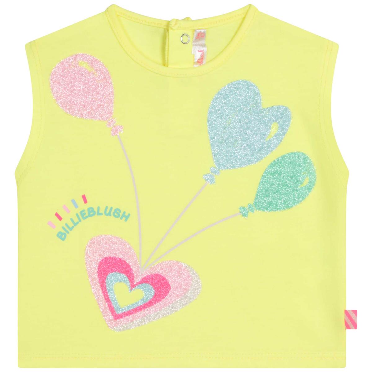 Baby Girls Yellow Printed T-Shirt