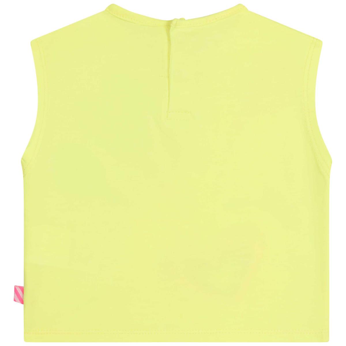 Baby Girls Yellow Printed T-Shirt