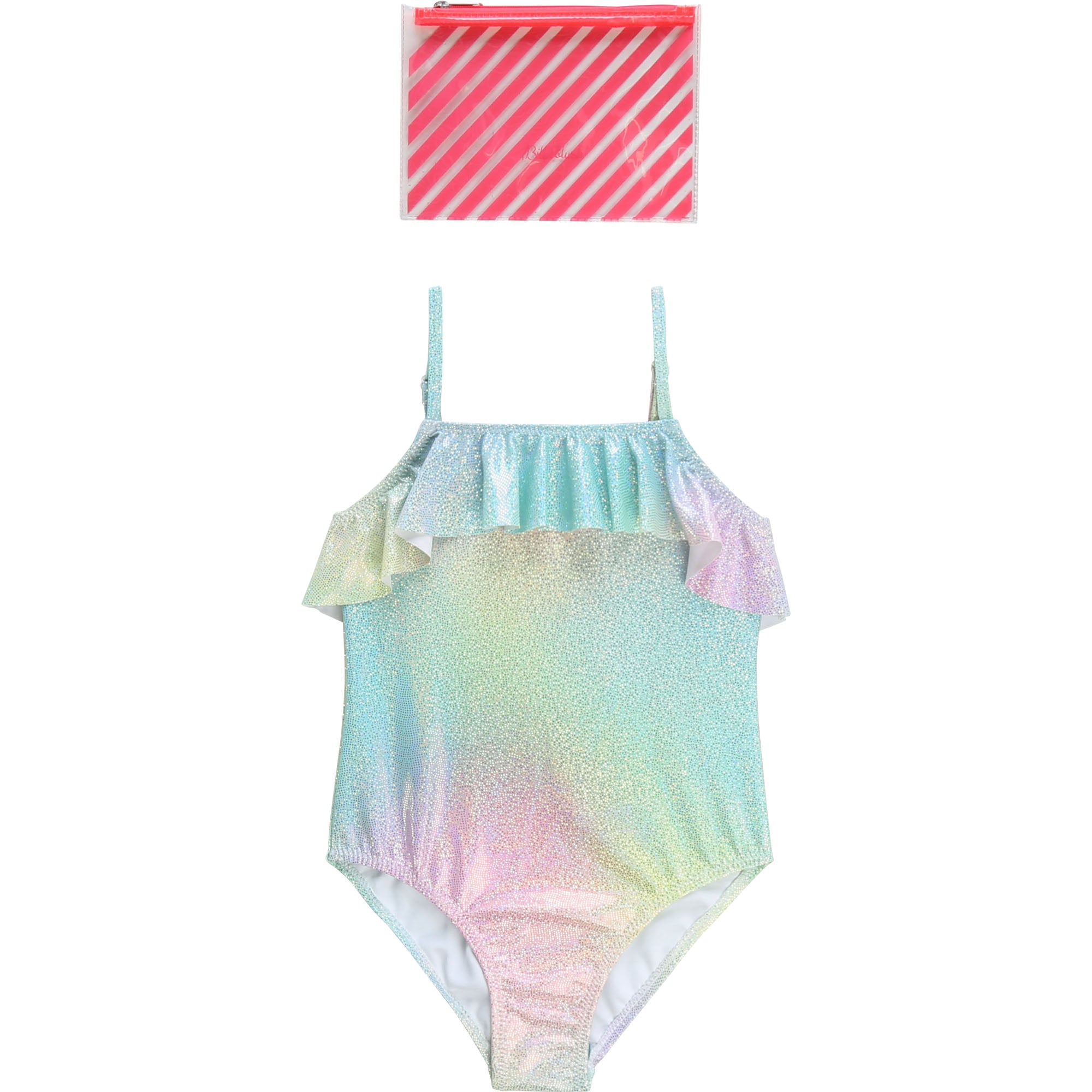 Girls Multicolor Glitter Swimsuit