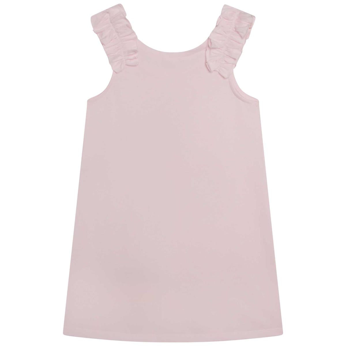 Girls Light Pink Printed Dress