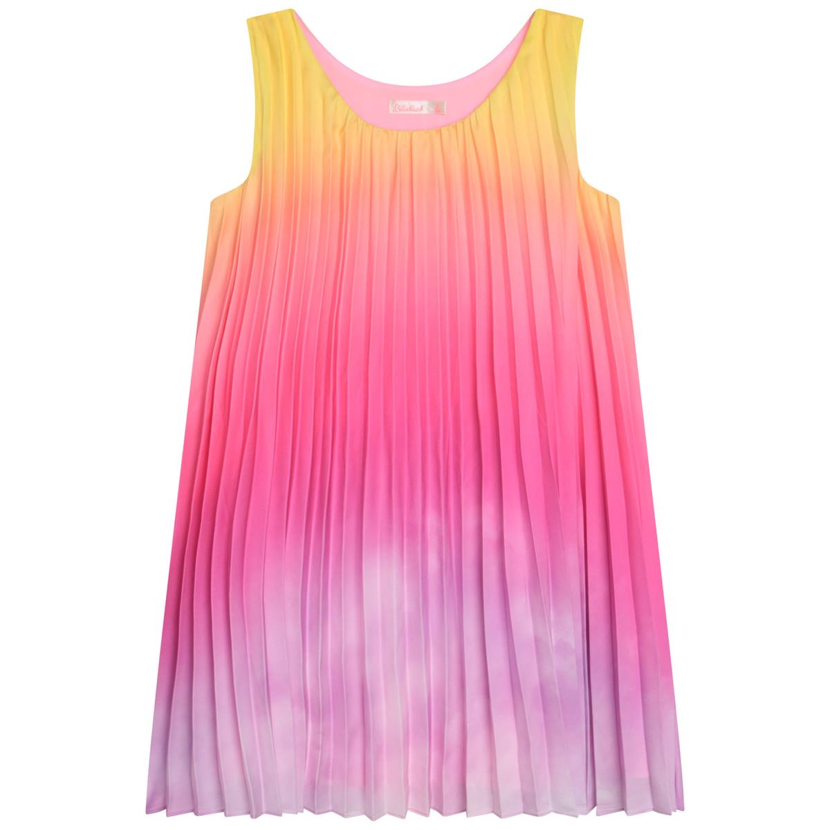 Girls Multicolor Pleated Dress