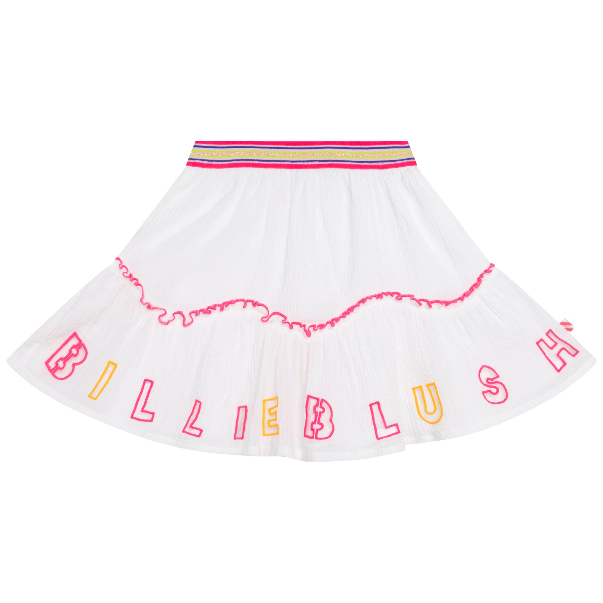 Girls White Cotton Skirt