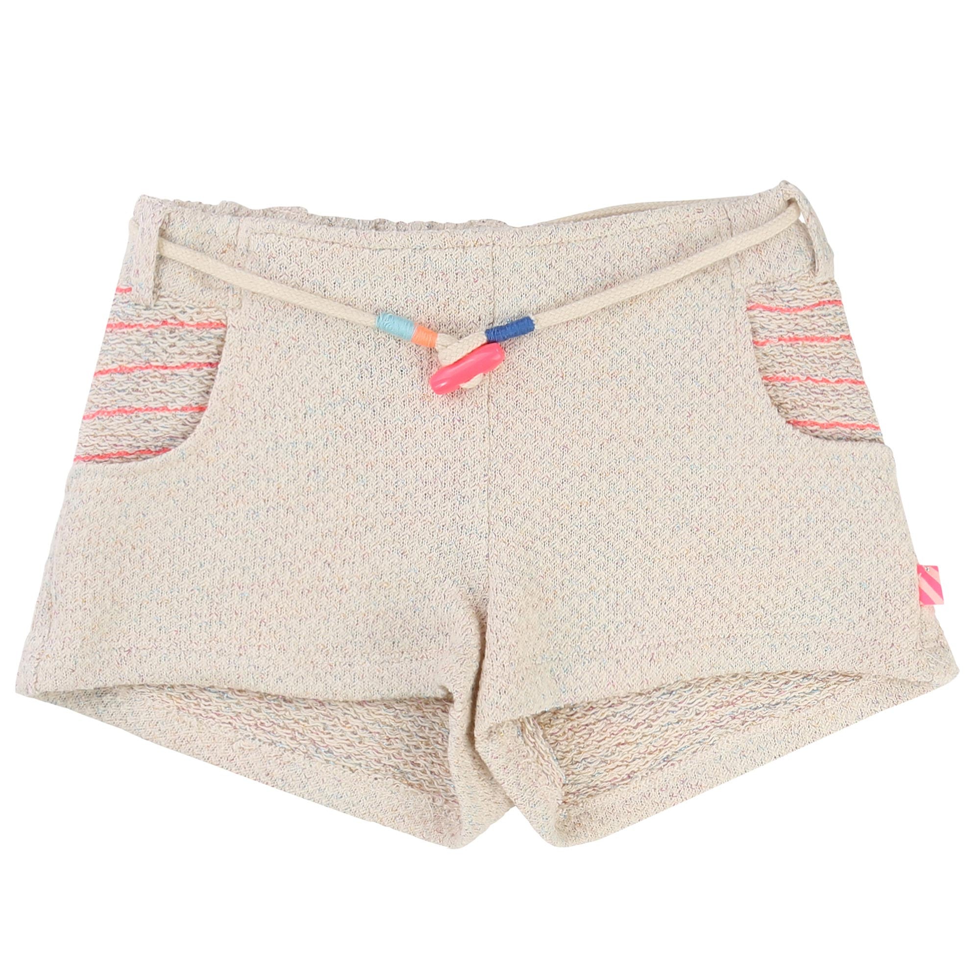 Girls Ivory Cotton Shorts