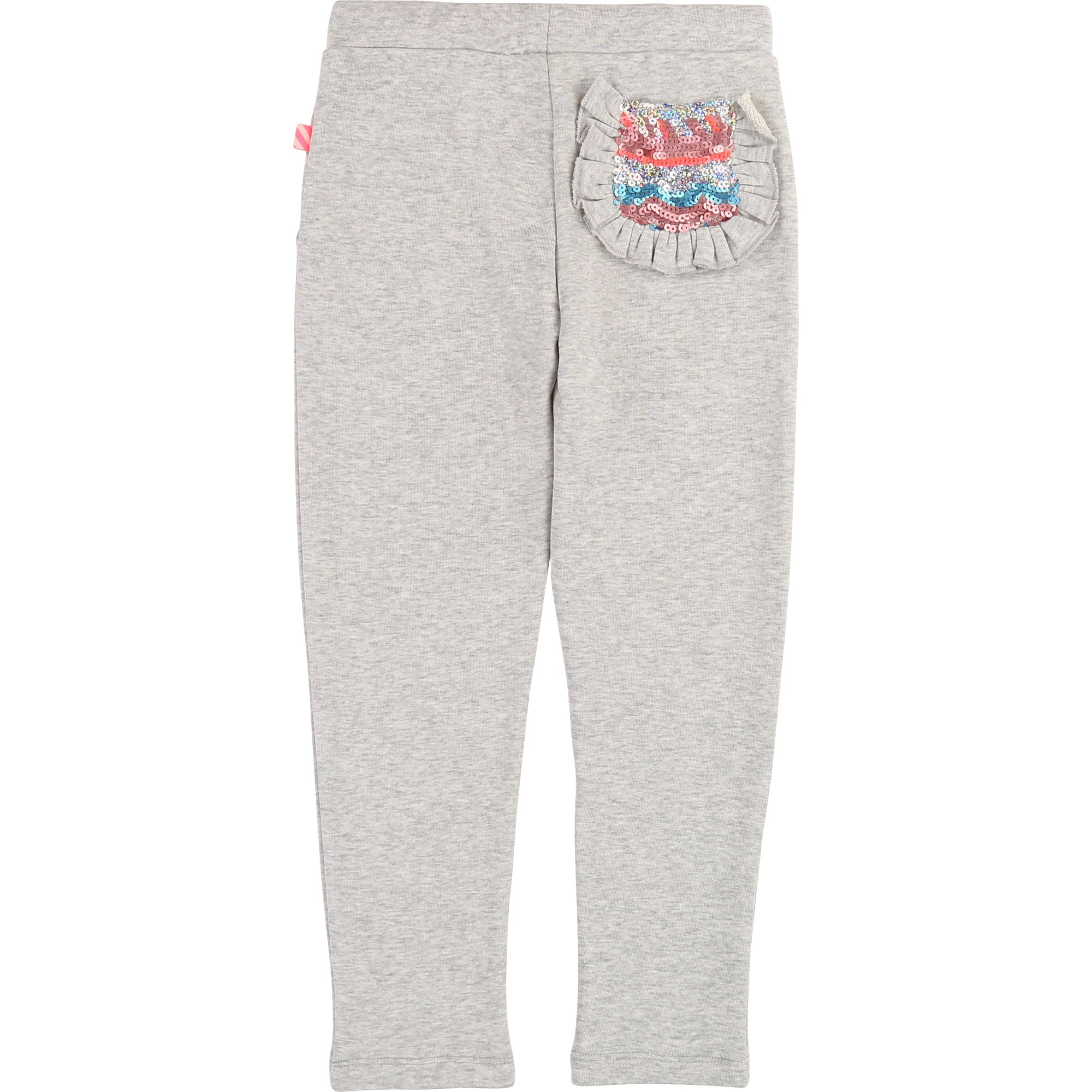 Girls Grey Drawstring Cotton Trousers