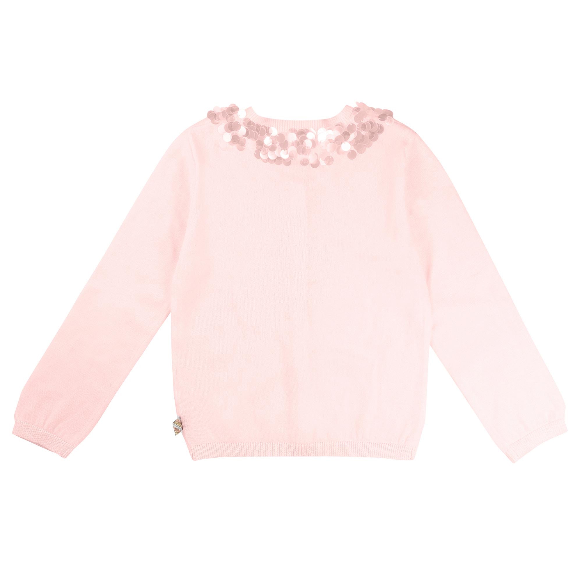 Girls Pink Cotton Knit Cardigan