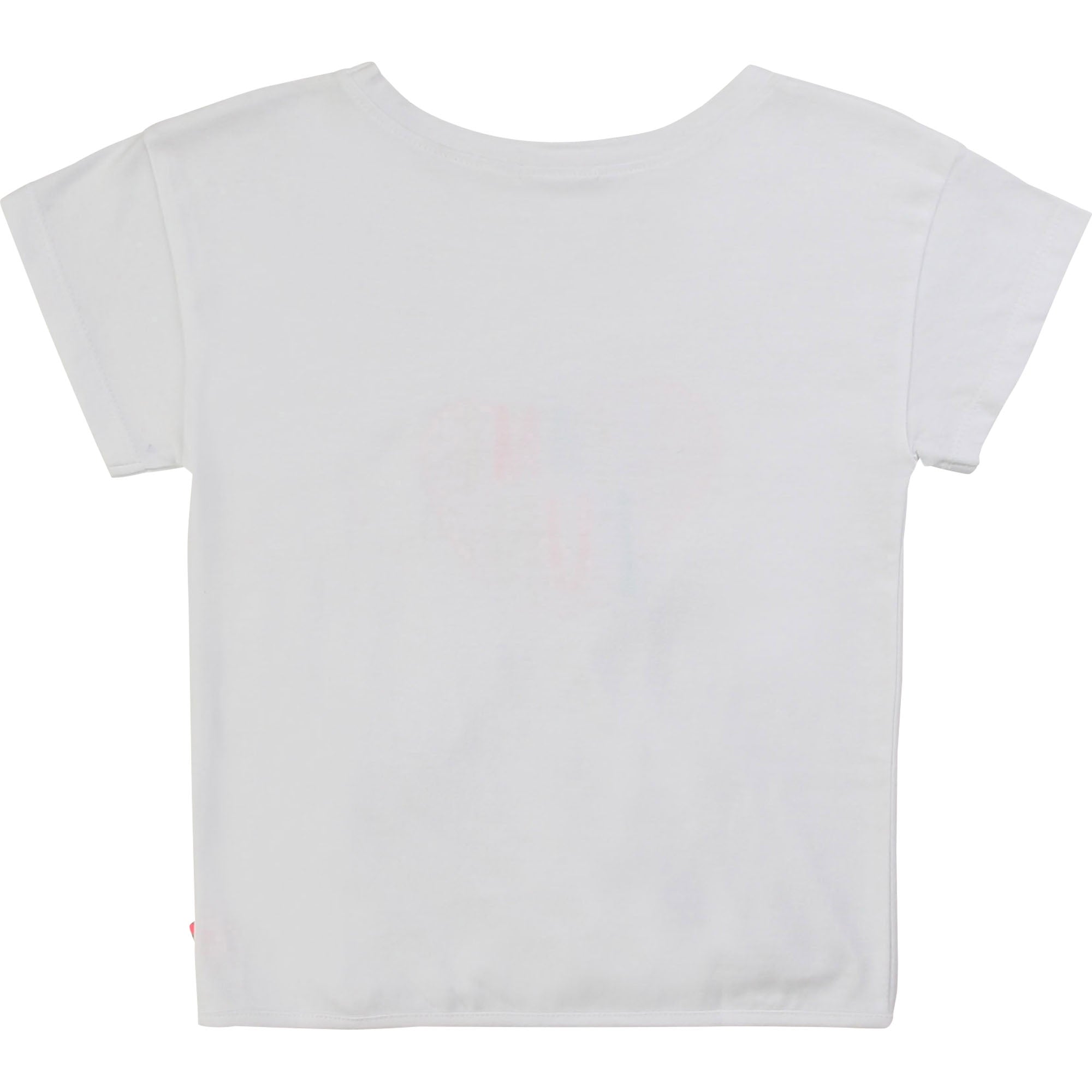 Girls White Cotton T-shirt