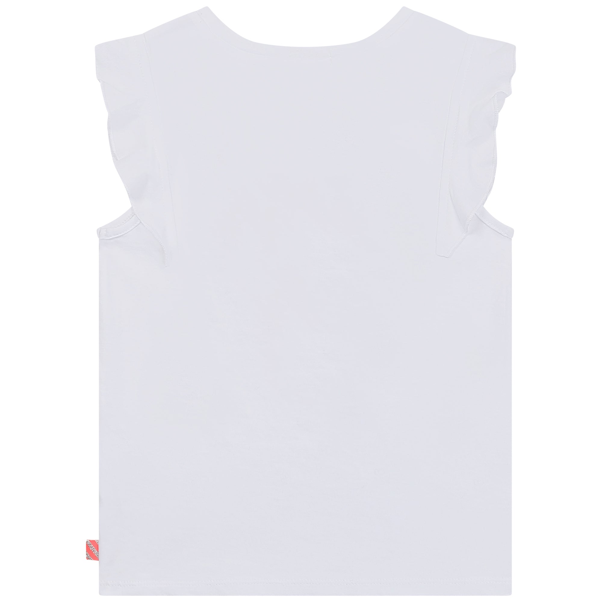 Girls White Cotton T-Shirt