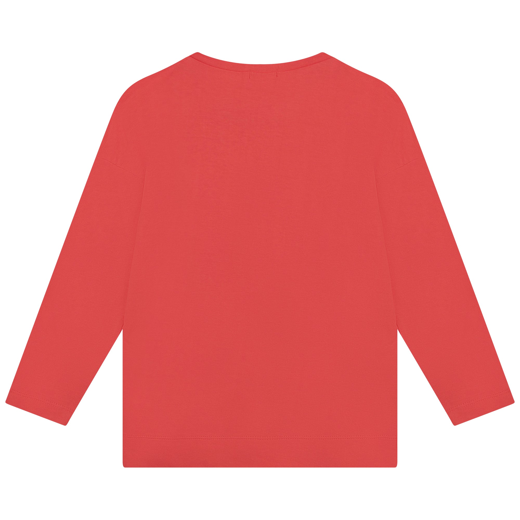 Girls Red Sequin Cotton T-Shirt