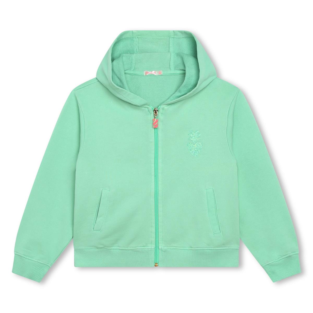 Girls Green Zip-Up Top