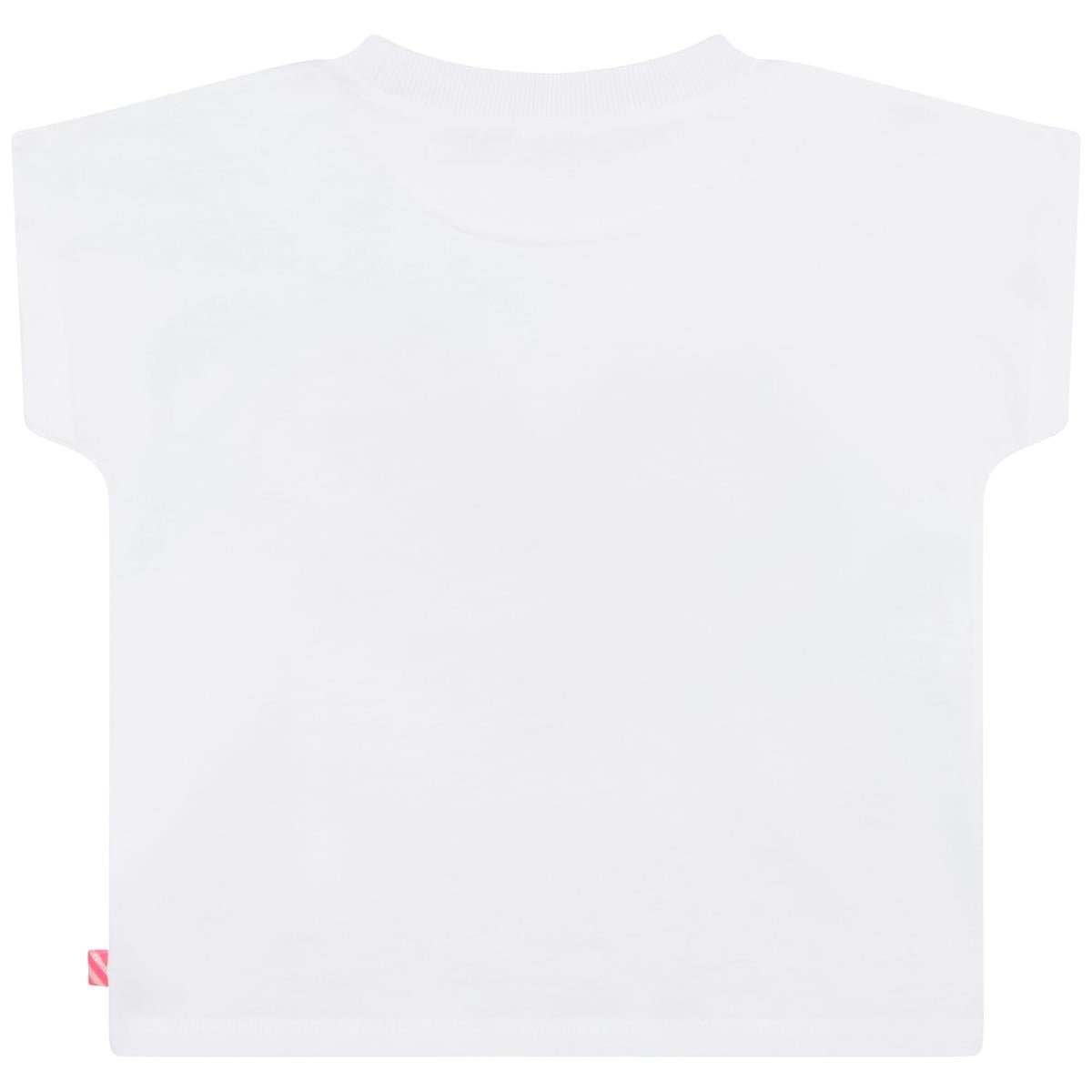 Girls White Printed T-Shirt