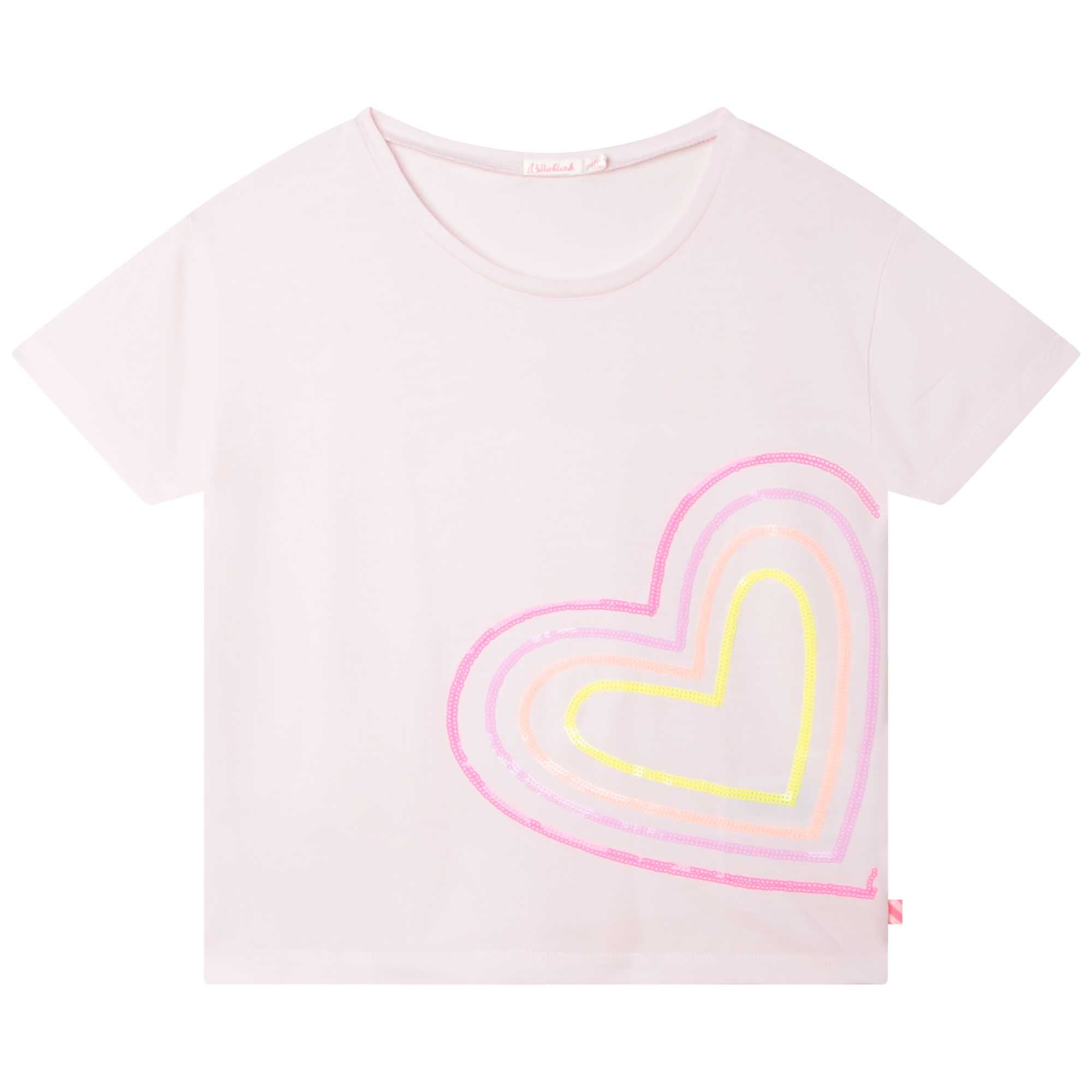 Girls Pale Pink Cotton T-Shirt