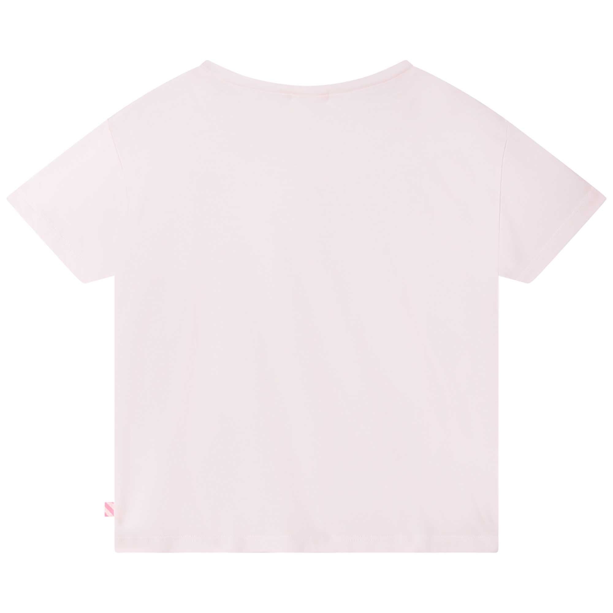 Girls Pale Pink Cotton T-Shirt