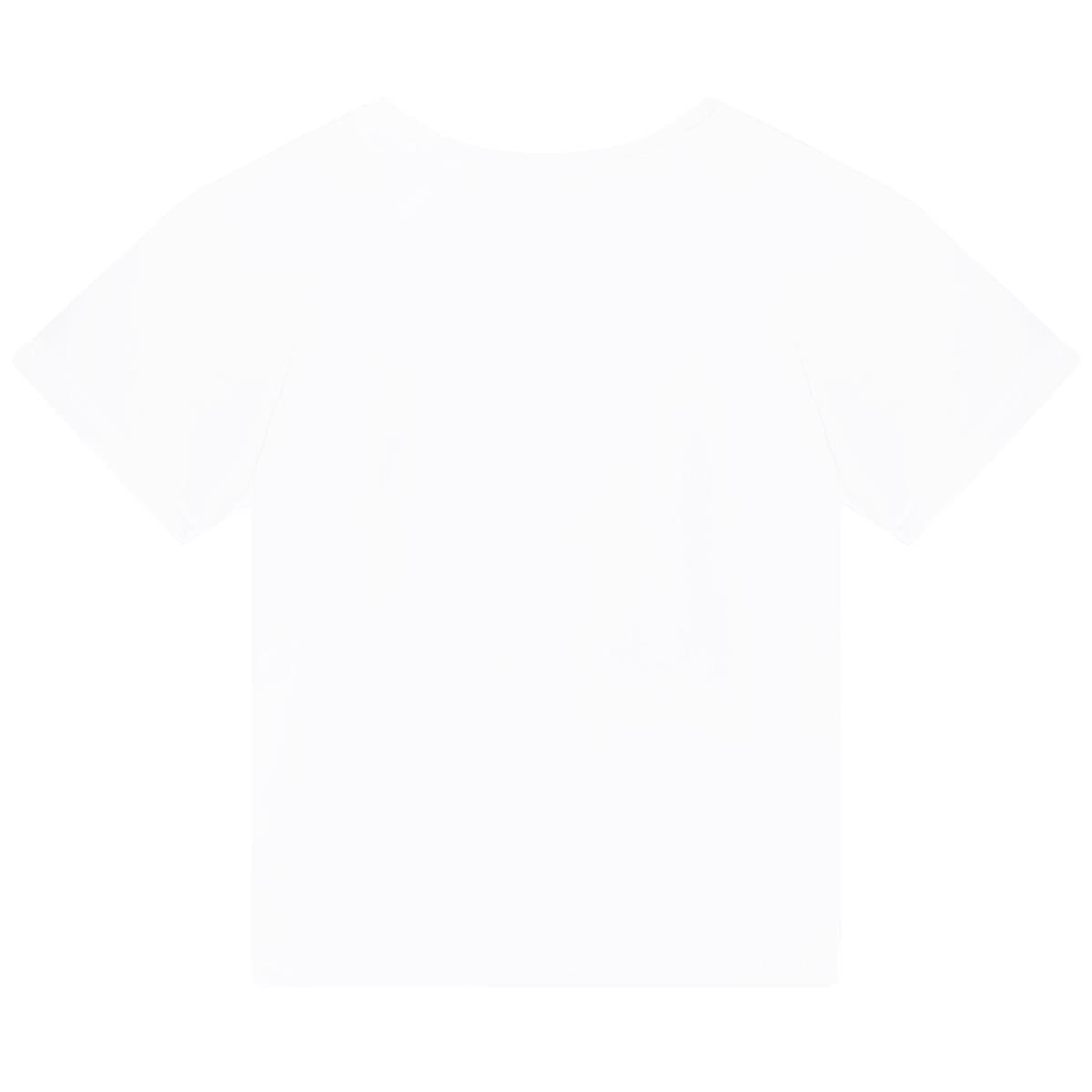 Girls White Printed T-Shirt