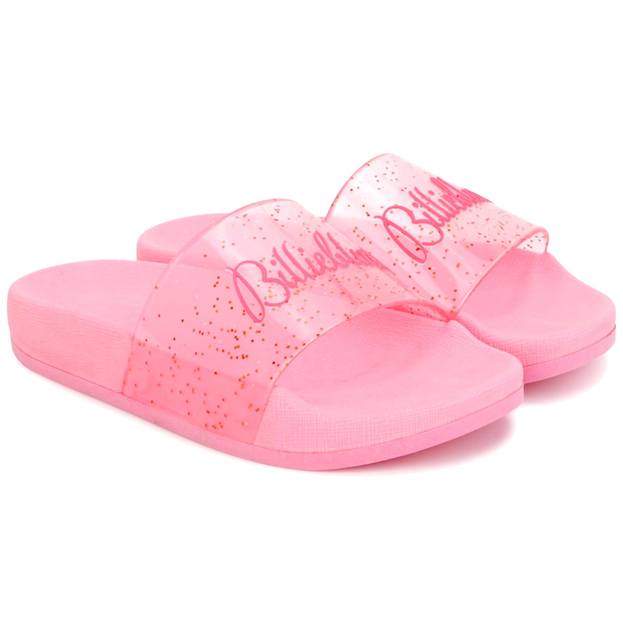 Girls Pink Logo Sandals