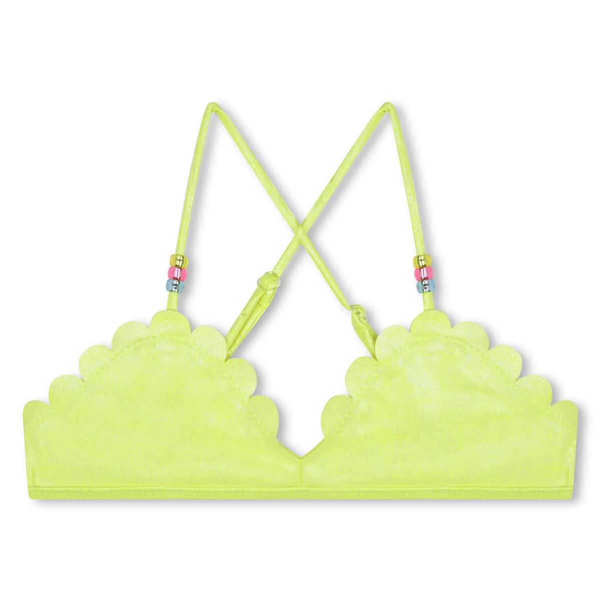 Girls Fluo Yellow Swimsuit