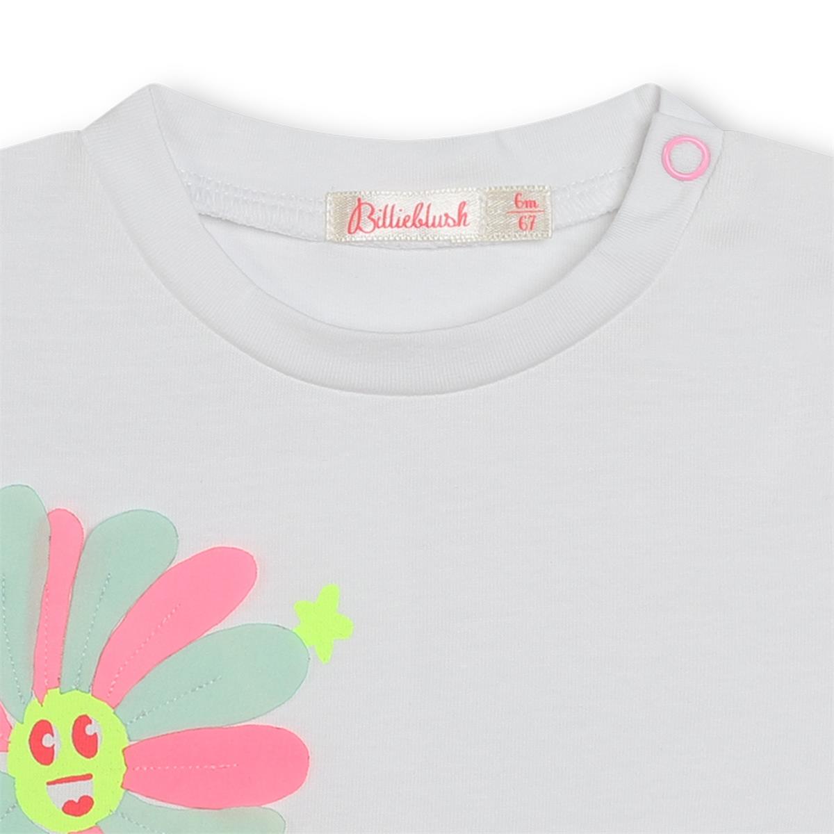 Baby Girls White Cotton T-Shirt