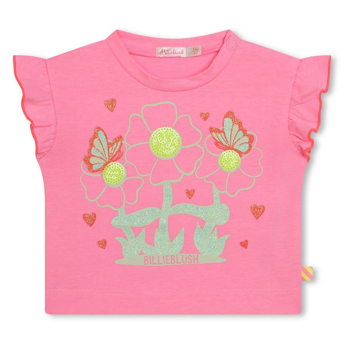 Baby Girls Pink Cotton T-Shirt