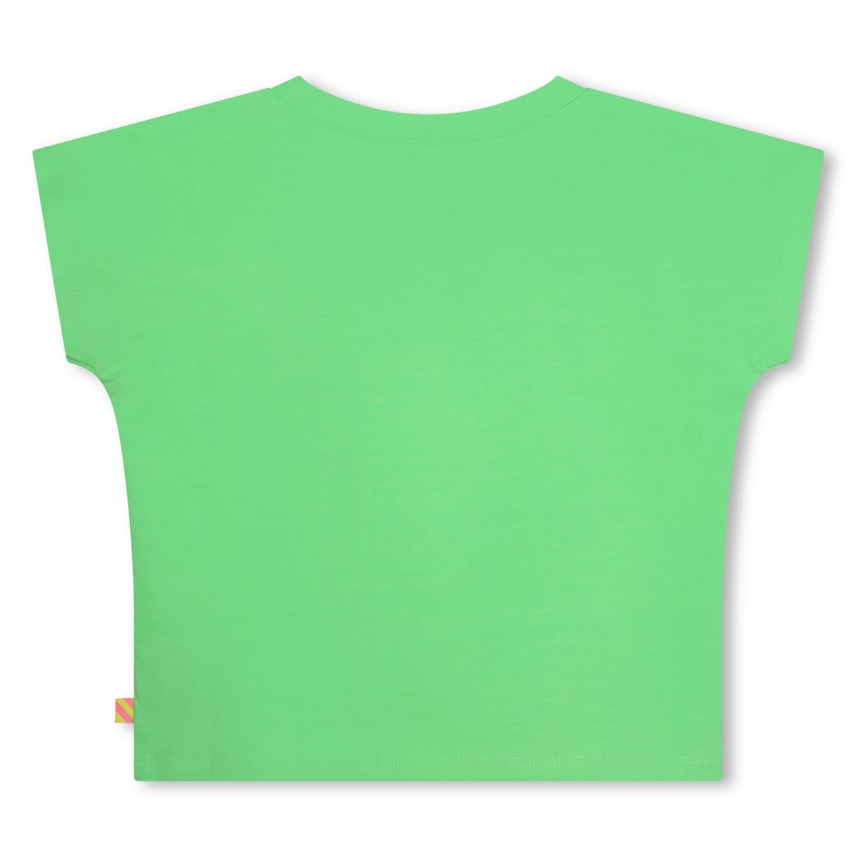 Girls Green Printed T-Shirt