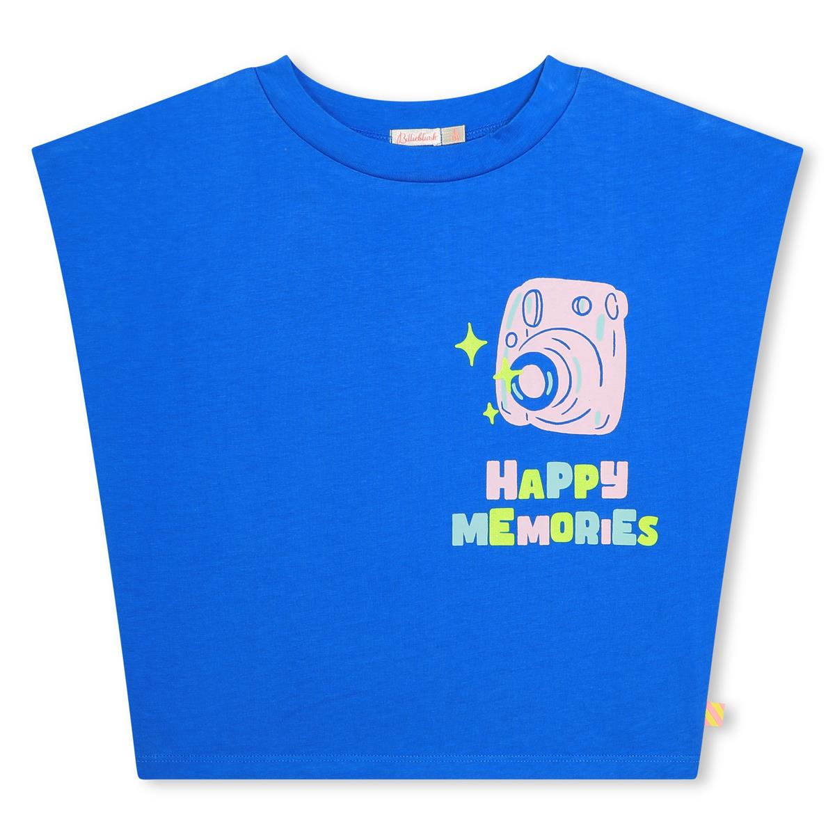 Girls Blue Cotton T-Shirt