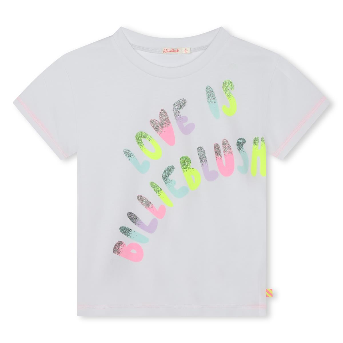 Girls White Cotton T-Shirt