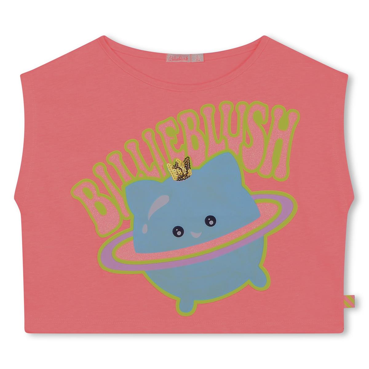 Girls Pink Printed T-Shirt