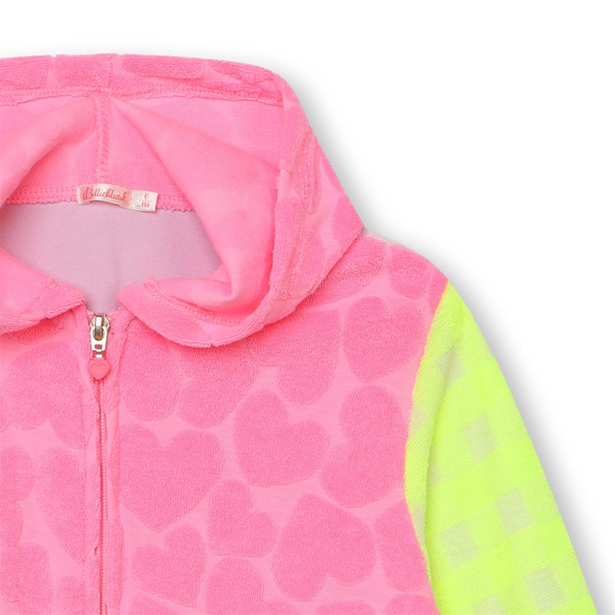 Girls Pink Zip-Up Top