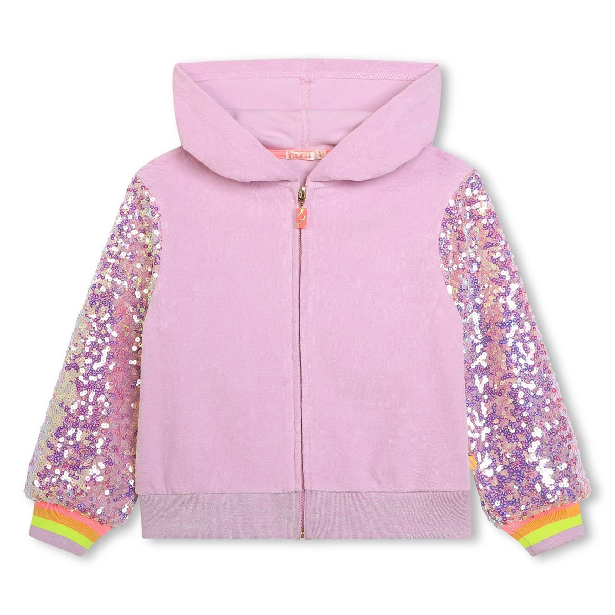 Girls Pink Zip-Up Top