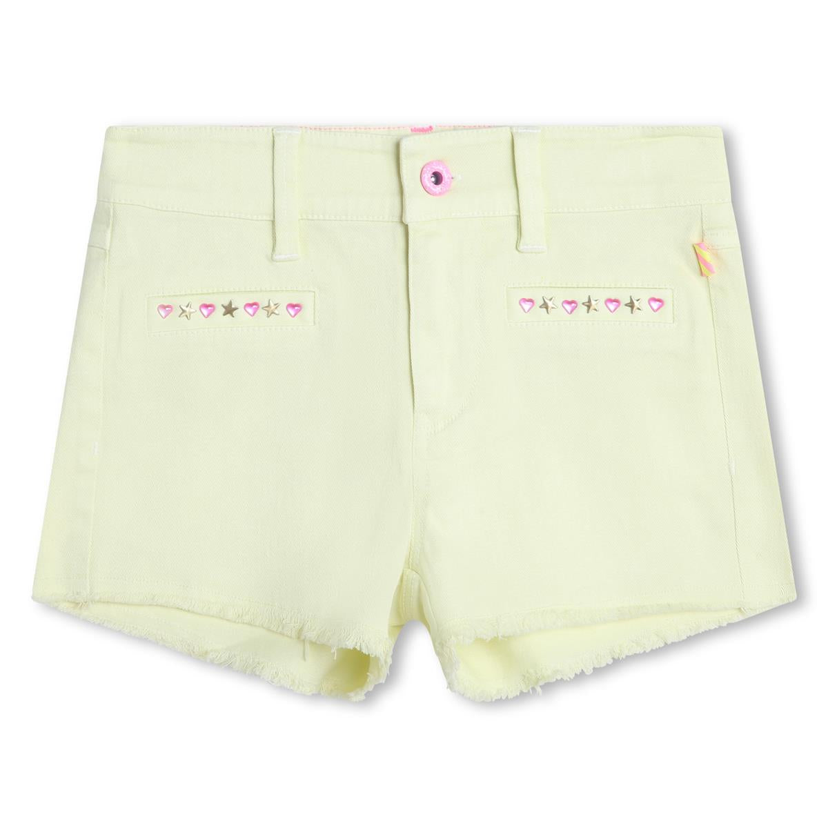 Girls Light Yellow Shorts