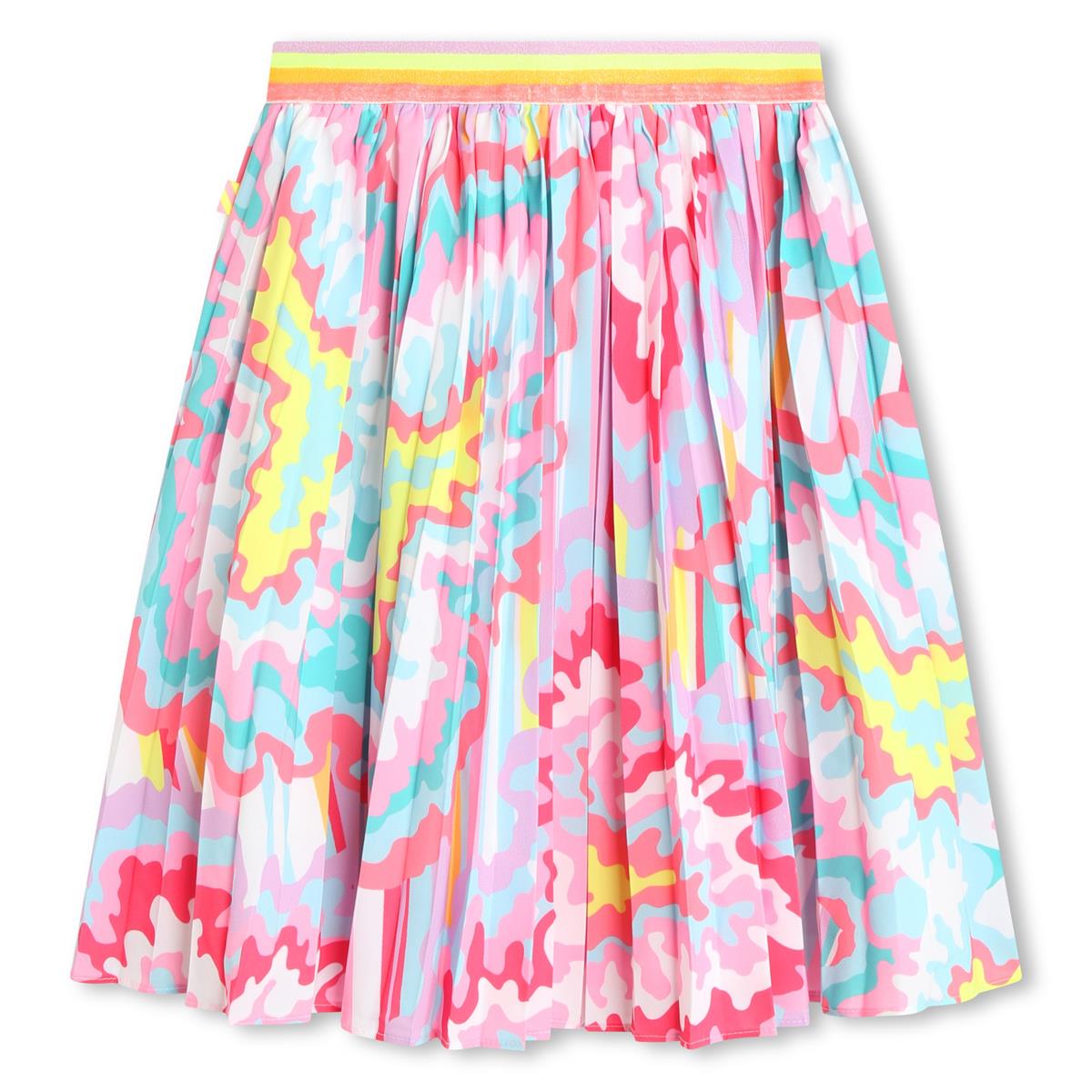Girls Multicolor Pleated Skirt